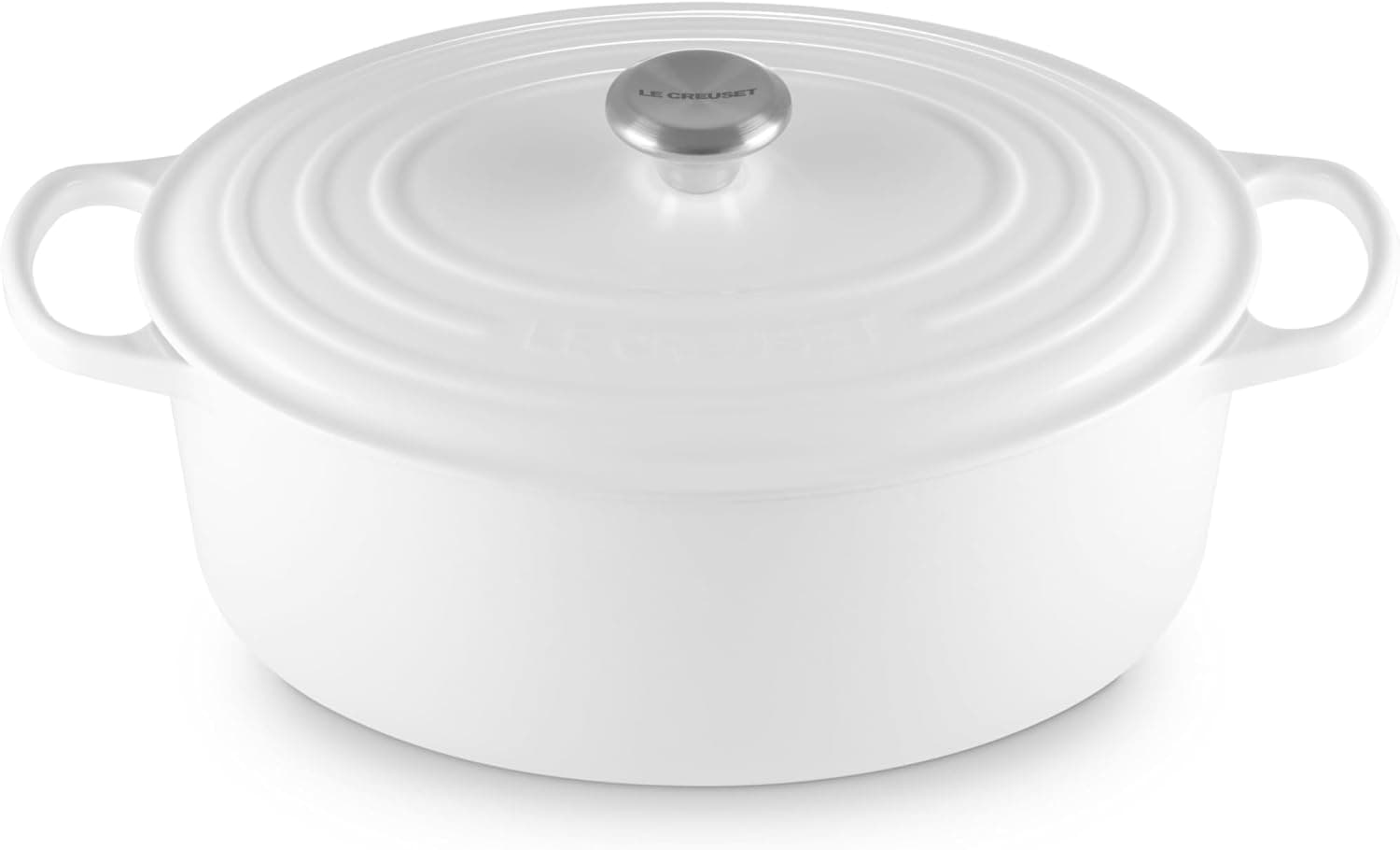 Le Creuset Enameled Cast Iron Signature Oval Dutch Oven, 8 qt., White: Home &amp; Kitchen view 1