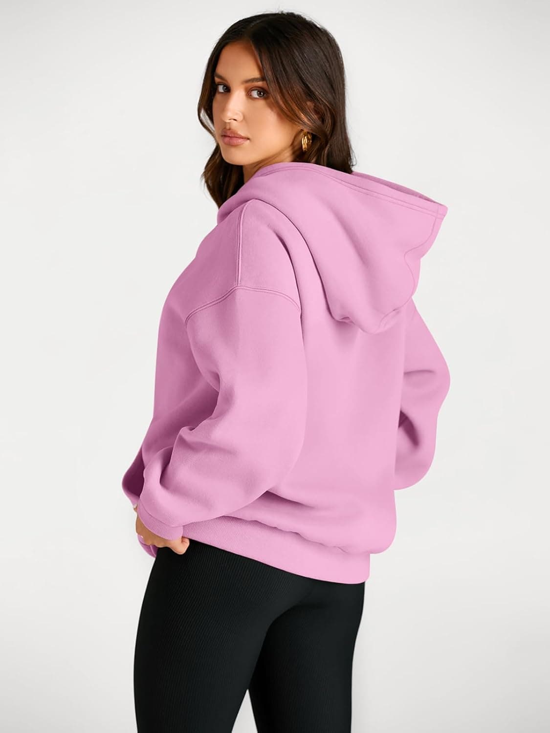Trendy Queen Womens Oversized Hoodies Fleece Sweatshirts Fall Fashion Pullover Sweaters Winter Clothes Pink M : Clothing, Shoes &amp; Jewelry thumbnail 4