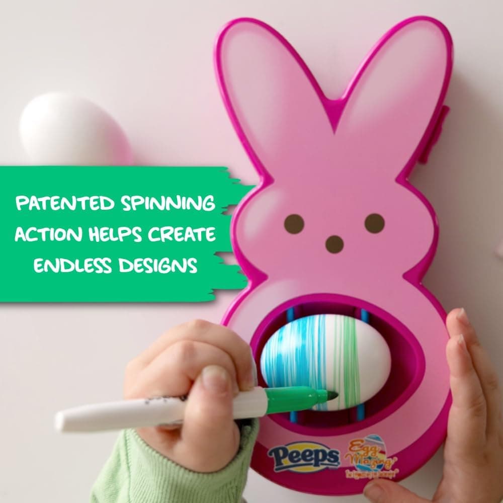 The Eggmazing Egg Decorator - Peeps Bunny - Arts and Craft Set Includes 6 Colorful Quick Drying, Non-Toxic Markers (Pink), Ages 3 and Up : Toys &amp; Games thumbnail 3