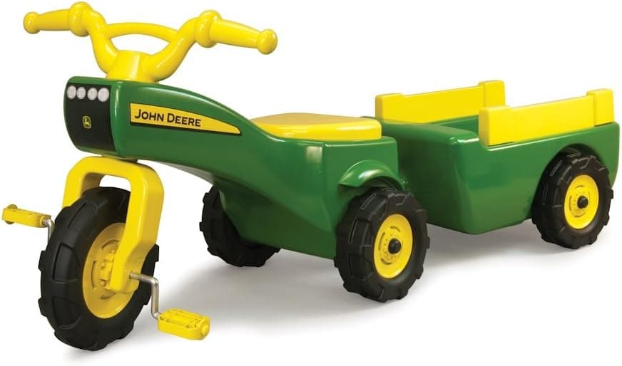 John Deere Ride-On Pedal Tractor with Wagon thumbnail 5
