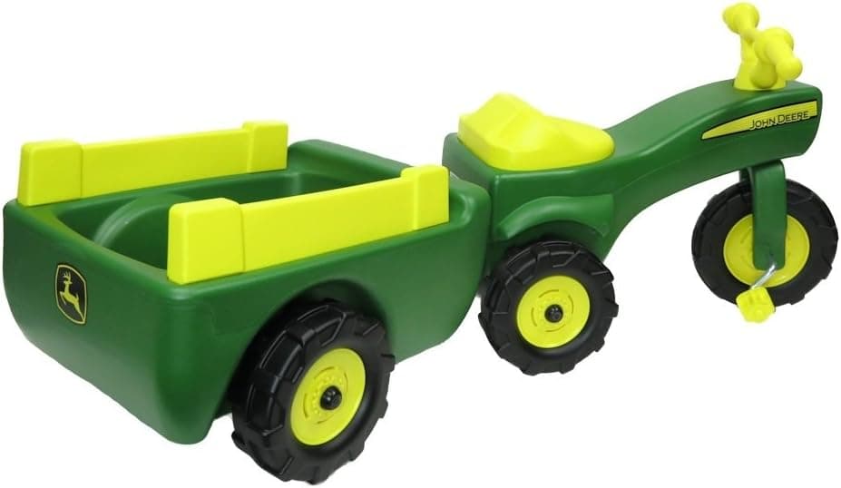 John Deere Ride-On Pedal Tractor with Wagon thumbnail 2