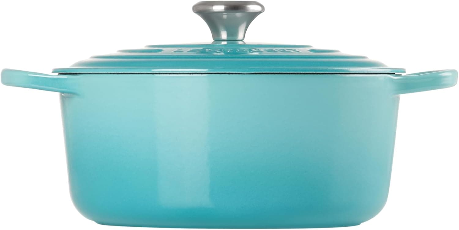 Le Creuset Enameled Cast Iron Signature Round Dutch Oven, 5.5 qt., Caribbean: Home &amp; Kitchen thumbnail 4