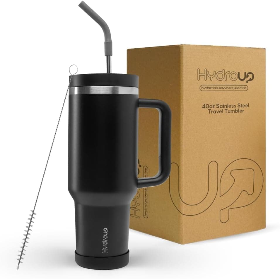 HYDROUP 40oz Travel Tumbler with Handle and Slider Lid view 1