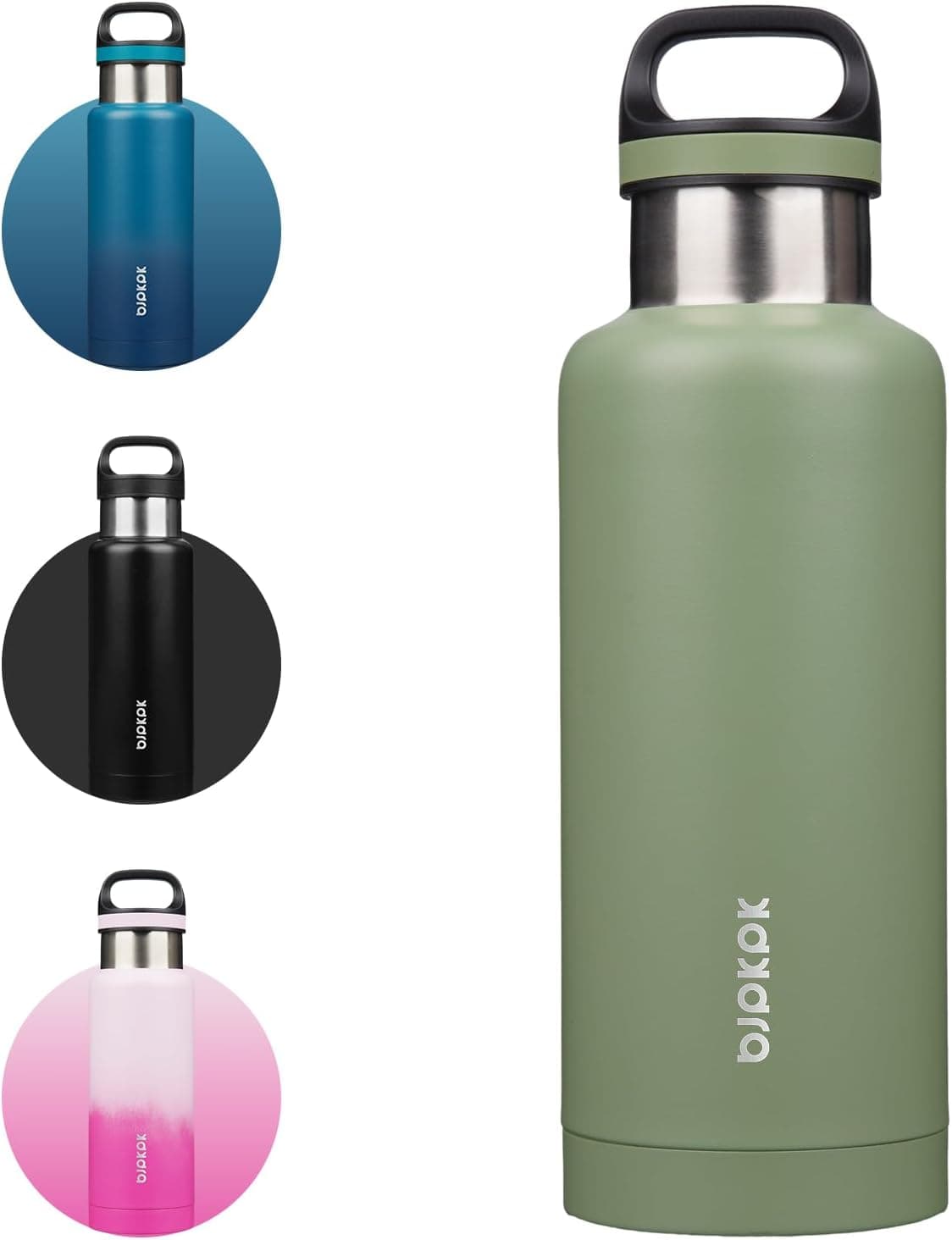 BJPKPK Insulated Water Bottle 32oz Stainless Steel with Handle view 1
