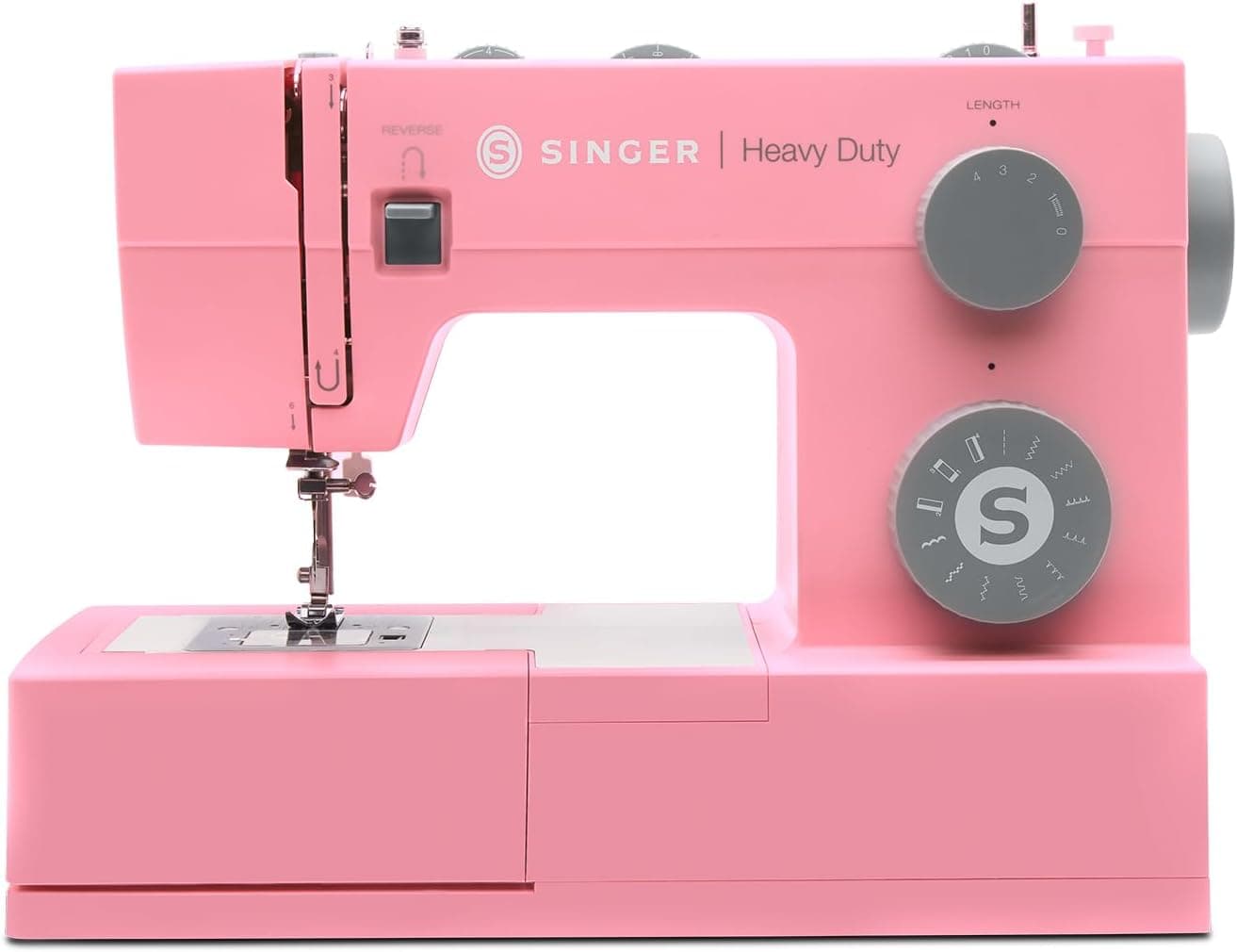 SINGER® Heavy Duty 4411 (Pink) High Speed Sewing Machine + Accessories | 11 Built-In Stitches Deliver 69 Stitch Applications | 60% More Power, 1100 Stitches/Min | Metal Frame, 4-Step Buttonhole view 1