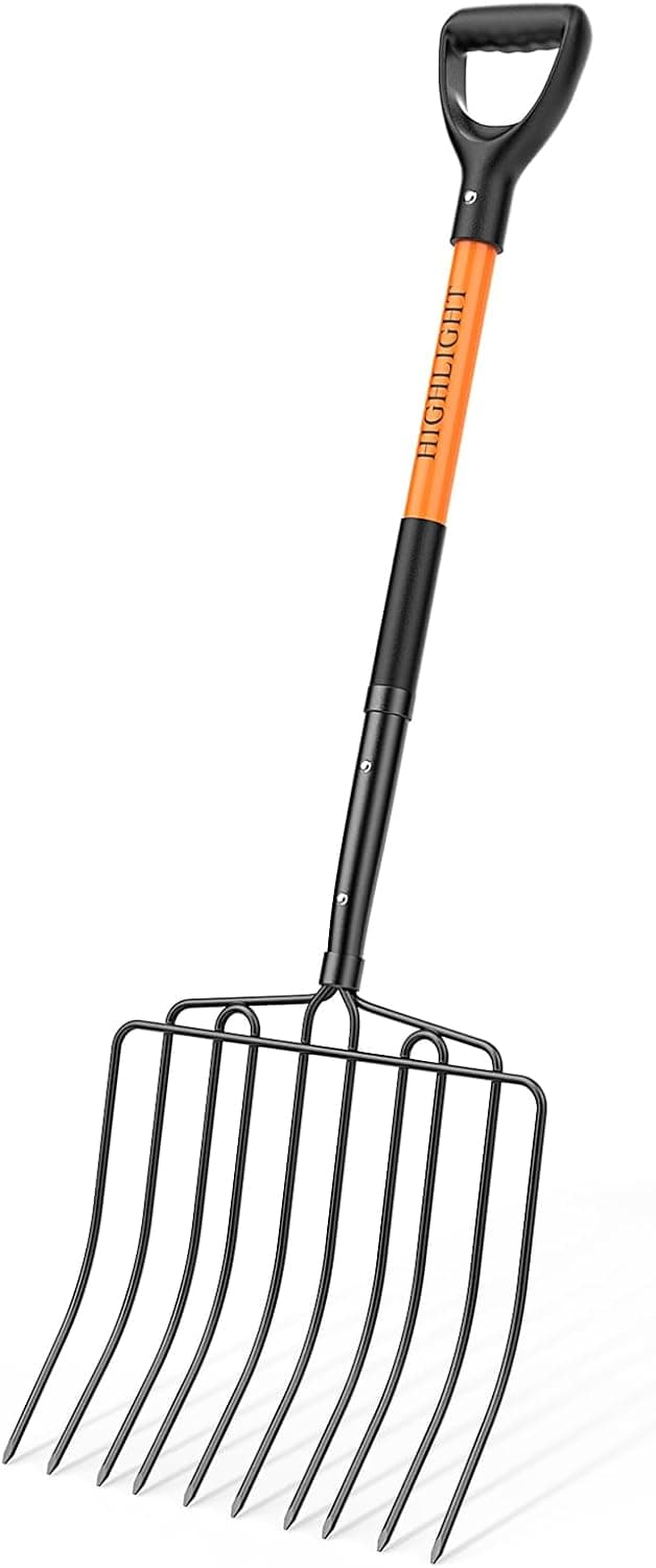 HIGHLIGHT 10-Tine Wide Head Pitch Fork with Fiberglass Handle — Spring Gift Ideas gift idea