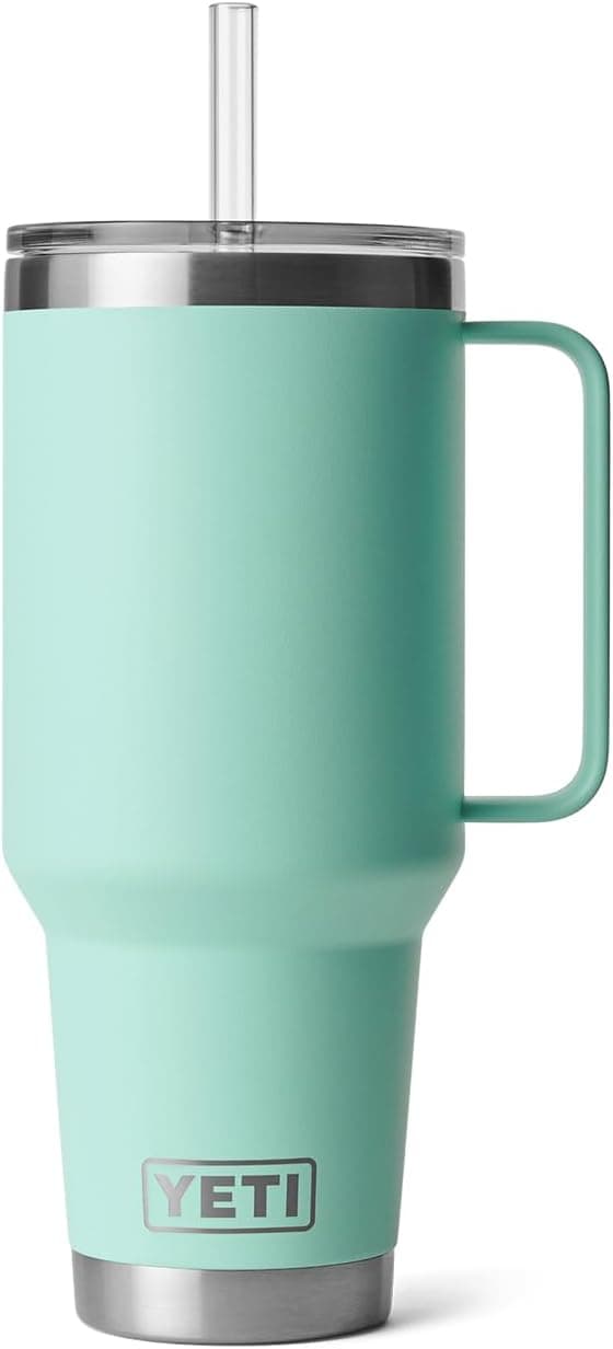 YETI Rambler 42 oz Tumbler with Handle and Straw Lid - Seafoam thumbnail 3