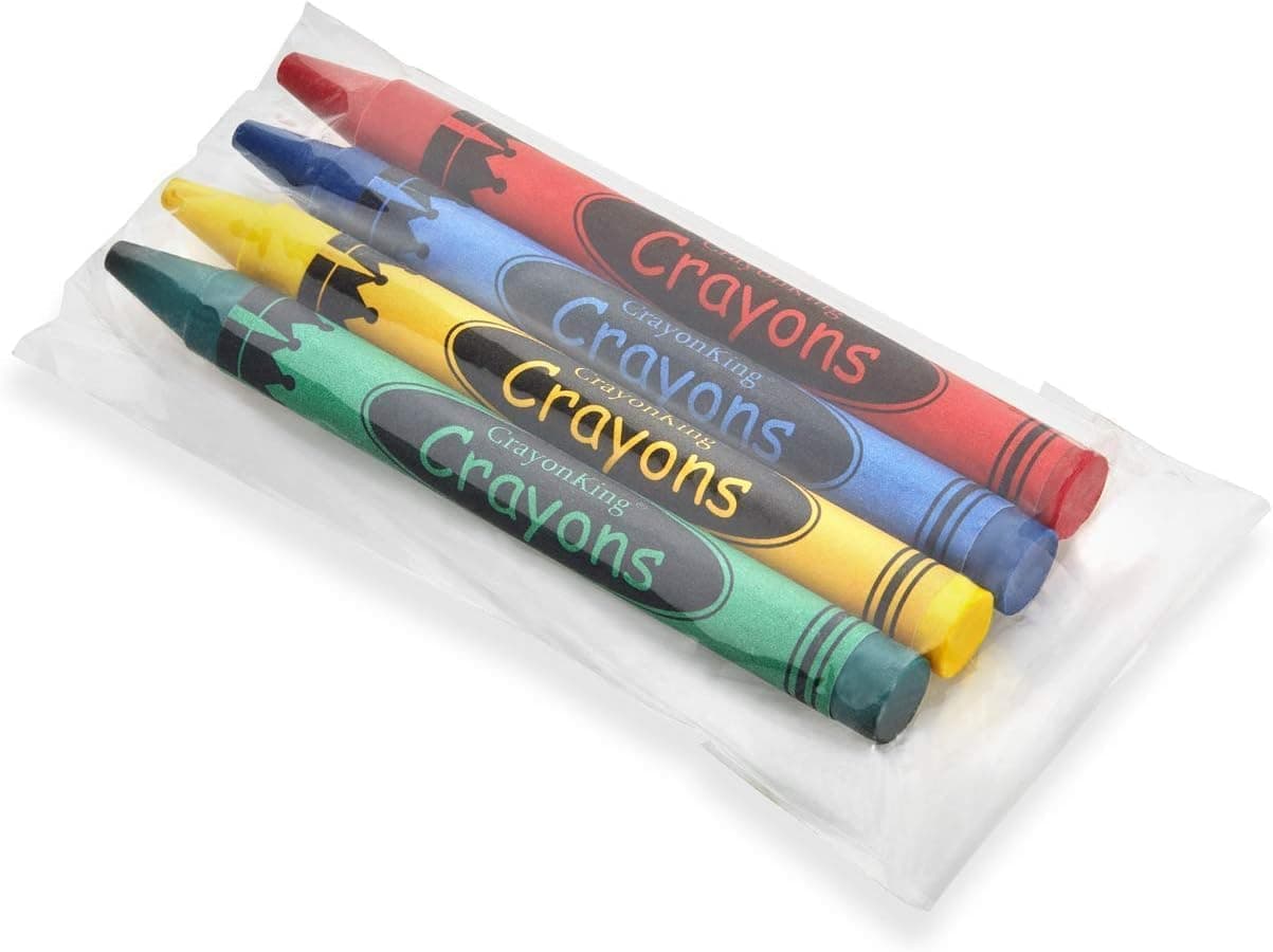 CrayonKing 25 Sets of 4-Packs (100 Bulk Crayons) – Non-Toxic, Individually Wrapped, Perfect for Parties, Restaurants, Classrooms &amp; More : Toys &amp; Games view 1