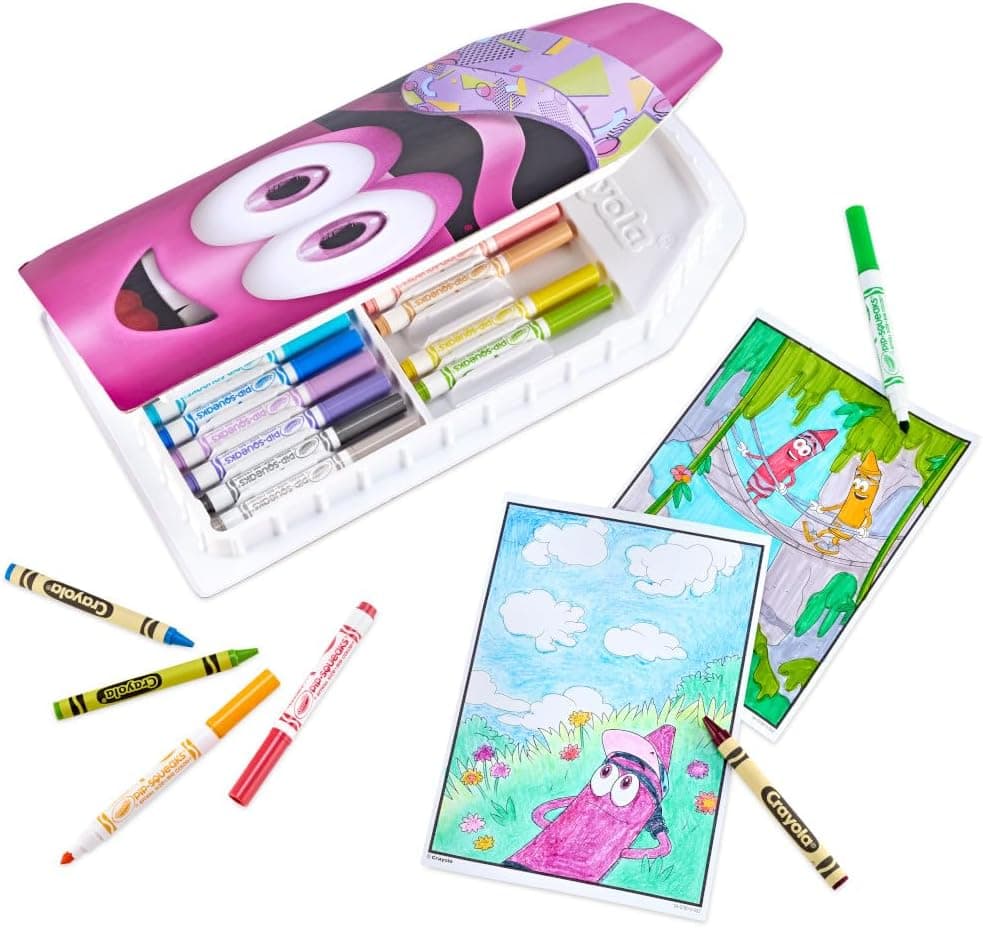 Crayola Coloring Set with Limited Edition Mauve Art Case, Limited Edition Crayons, 50+ Pieces, Gifts for Kids : Toys &amp; Games thumbnail 3