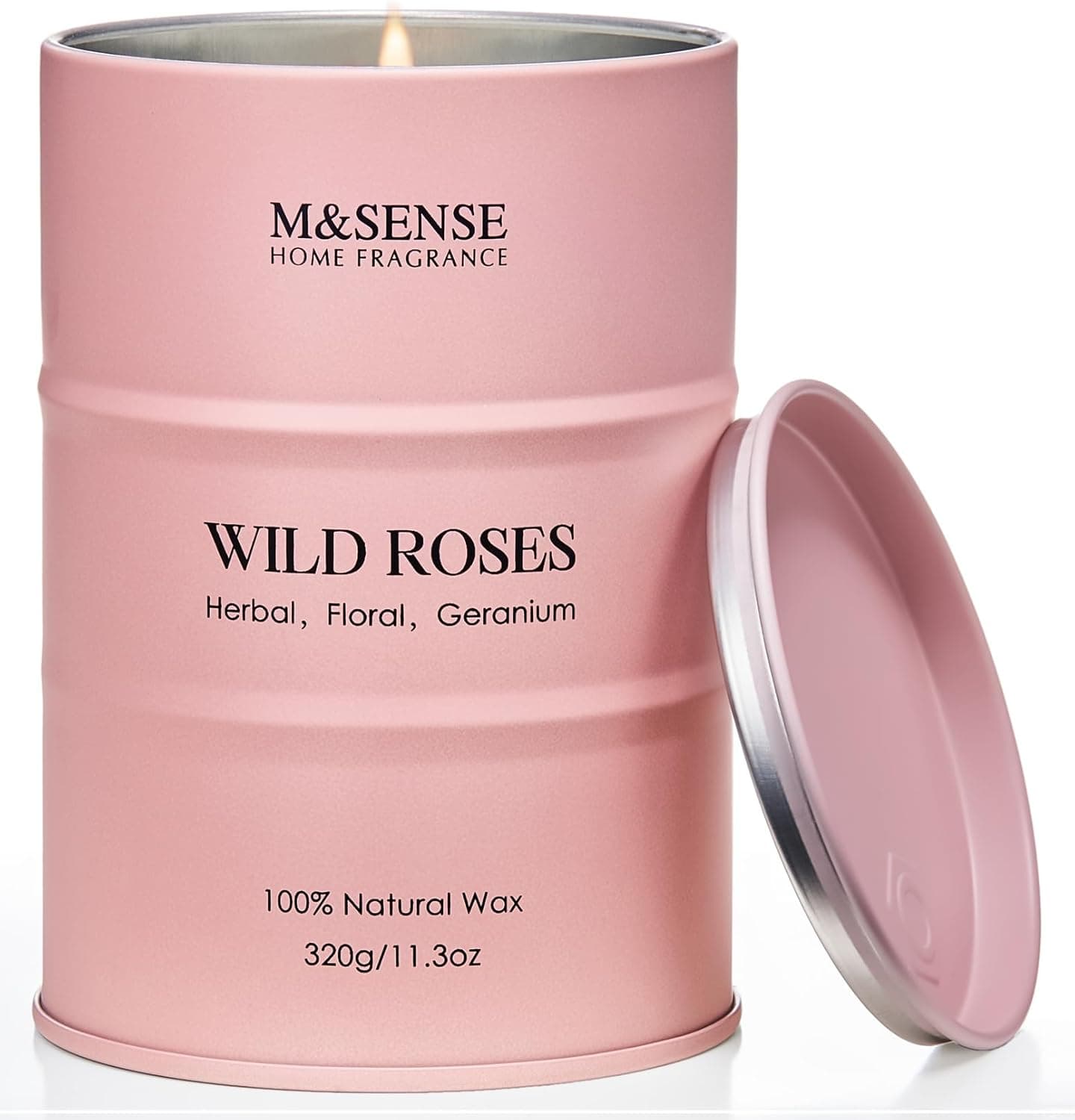 M&amp;SENSE Wild Rose Natural Scented Candle, 70 Hours Long Lasting Soy Candles 11.3oz, Stress Relief Aromatherapy Candles for Women, Romantic Candle Gifts Valentines Day Gifts for Her : Health &amp; Household — Spring Gift Ideas gift idea