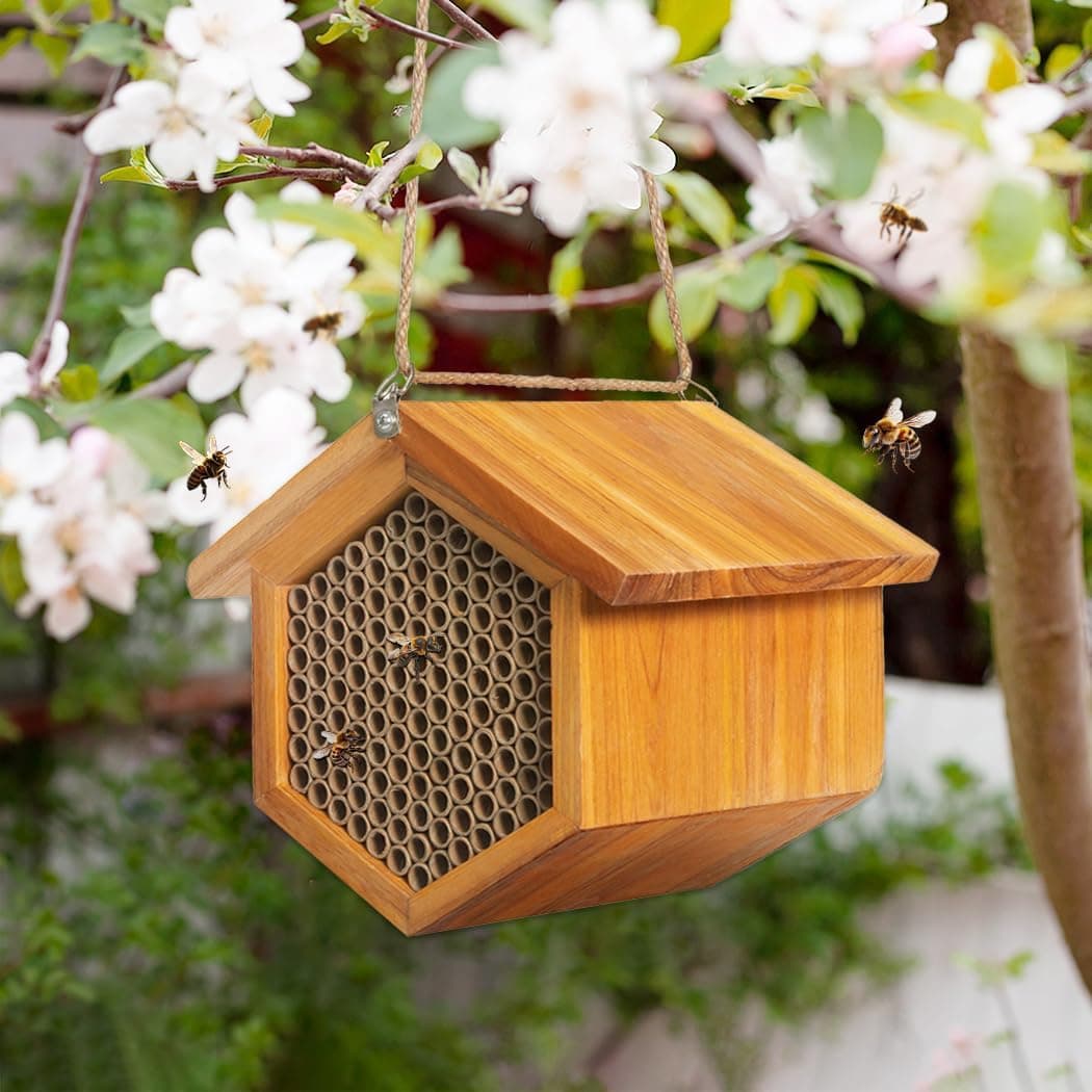 Mason Bee House Wax Coated Bee Hotel thumbnail 3