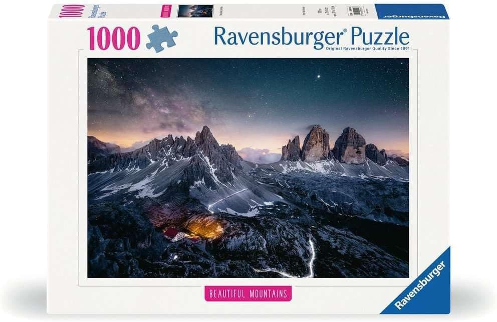 Ravensburger Beautiful Mountains - Three Peaks, Dolomites 1000 Piece Jigsaw Puzzle — Spring Gift Ideas gift idea