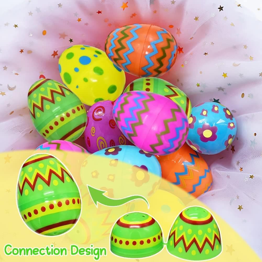 72-Piece Assorted Colorful Fillable Easter Eggs thumbnail 5