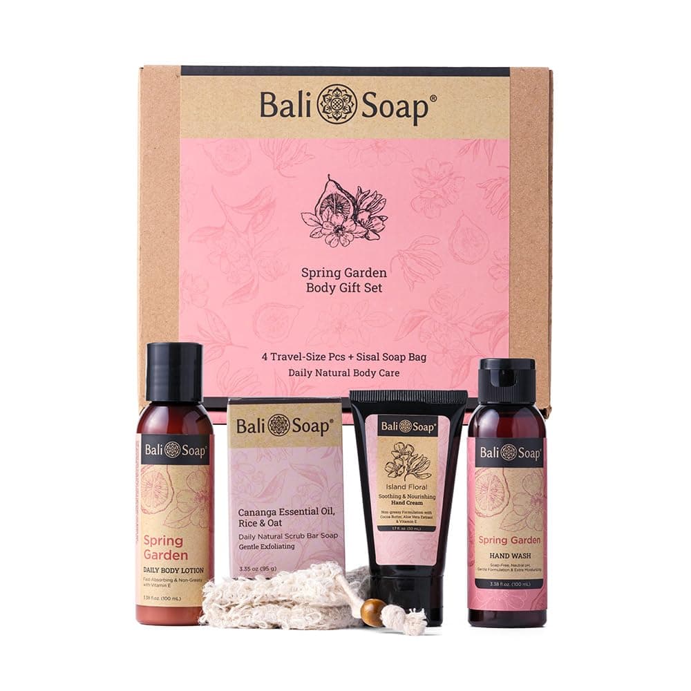 Bali Soap Spring Garden Collection - 5 Piece Travel Size Gift Set — Easter Gifts gift idea