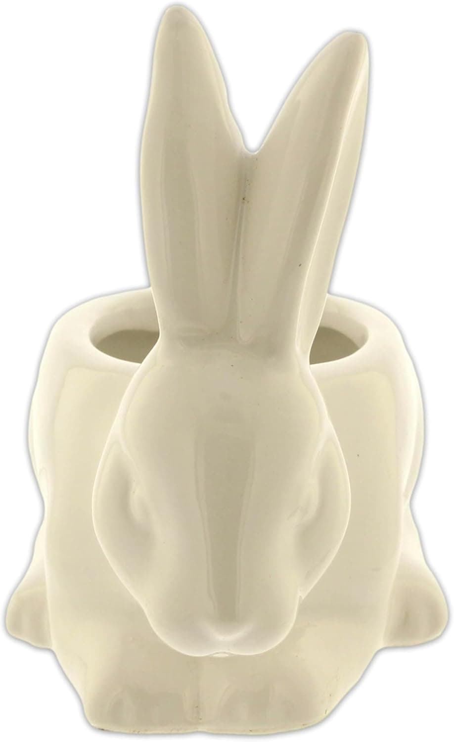 The Bridge Collection White Ceramic Bunny Planter thumbnail 5