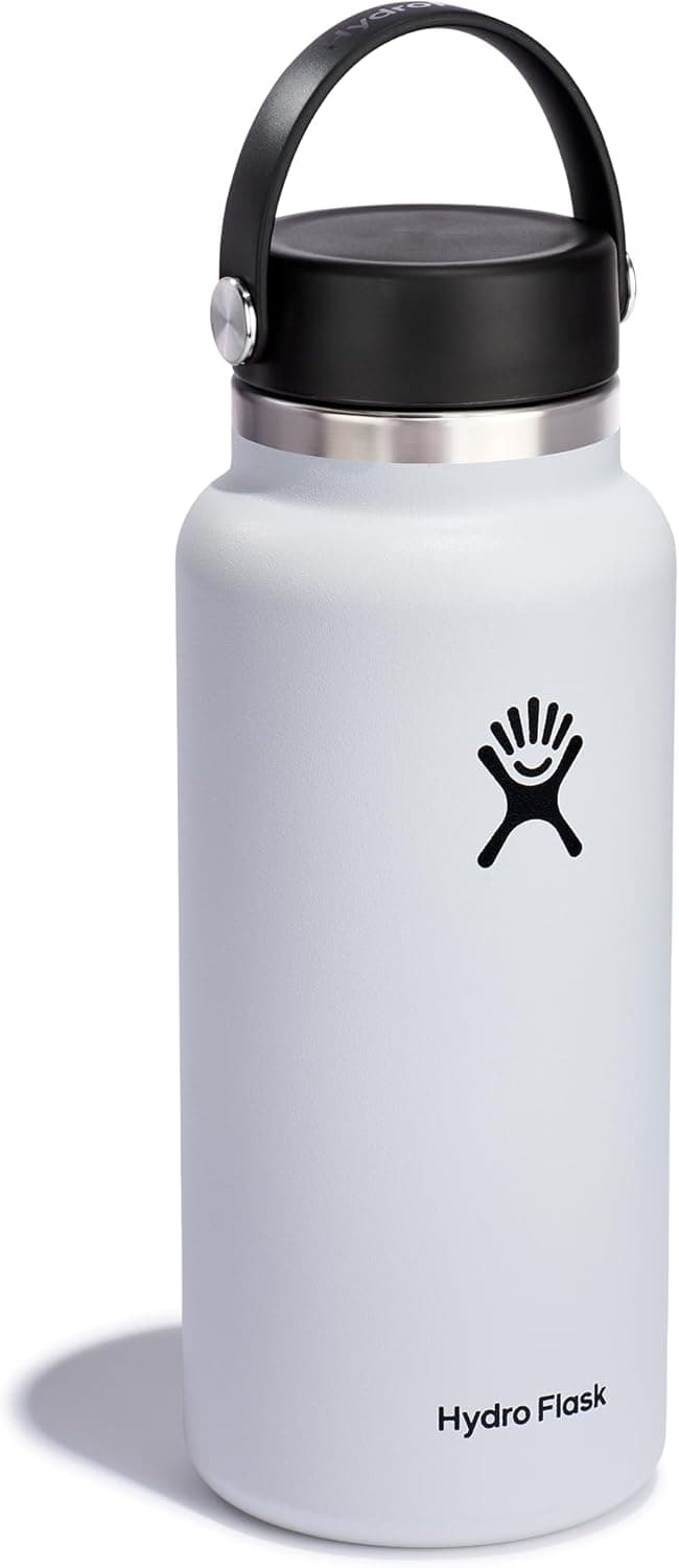 Hydro Flask Water Bottle - 32 oz Wide Mouth White thumbnail 2