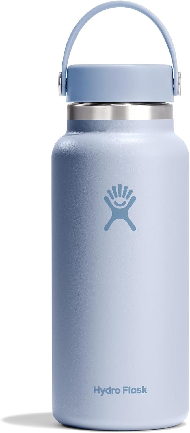 Hydro Flask Water Bottle - Insulated Stainless Steel - Wide Mouth Flex Lid, Non Spill, Leakproof and Refillable in 32 Oz Surf Blue : Sports &amp; Outdoors — Spring Gift Ideas gift idea