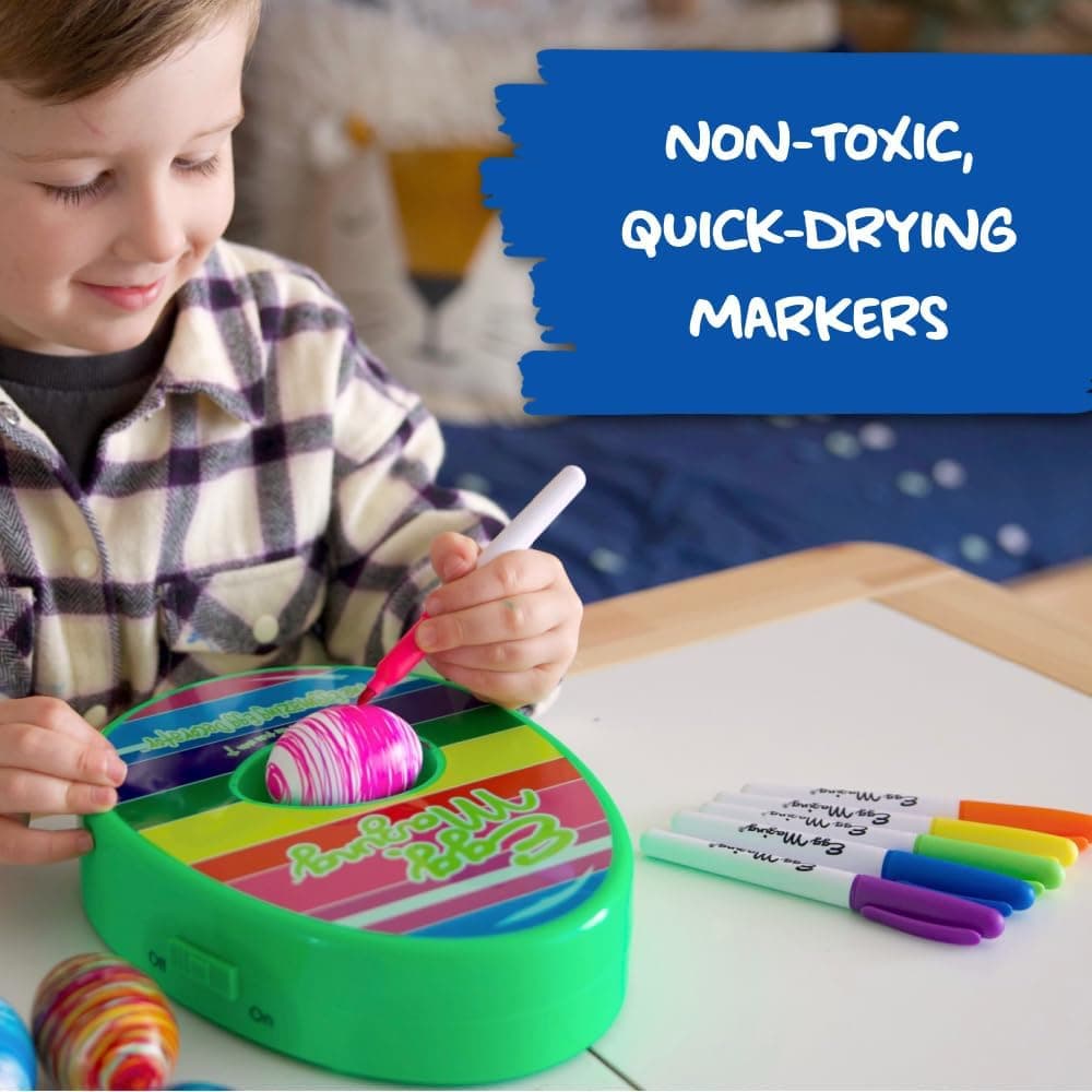 Eggmazing Egg Decorator Kit with Spinner and Markers thumbnail 4