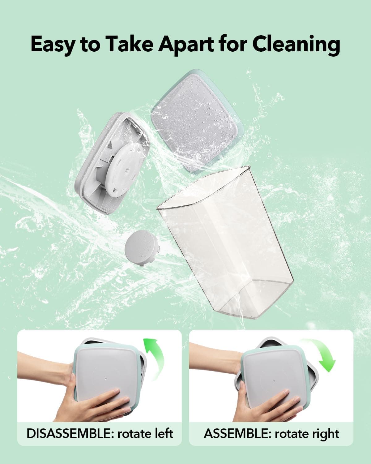 Ankou Airtight Food Storage Container with Pop Lid &amp; 130ml Scoop, 4L/4.2qt *4 BPA-Free Cereal, Rice, Flour, Pasta &amp; Snack Container, Stackable &amp; Durable,Kitchen Pantry Organizer: Home &amp; Kitchen thumbnail 5