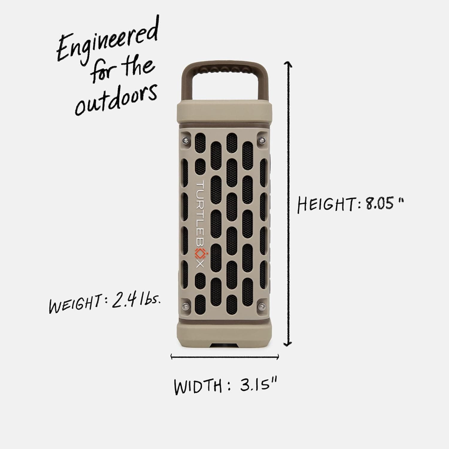 Turtlebox Ranger: Loud! Outdoor Portable Bluetooth 5.4 Speaker | Rugged, Waterproof, Ultra-Portable | Plays to 105db, Deep Bass, Shockproof, Unlimited Pairing for Full Stereo Experience, Tan : Electronics thumbnail 2