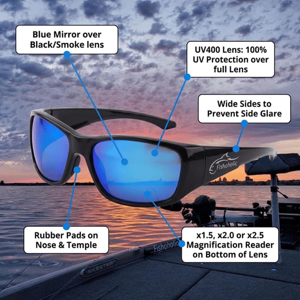 Fishoholic Polarized Bi-Focal Fishing Sunglasses thumbnail 3