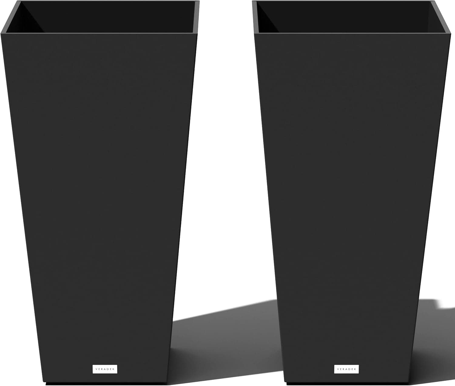 Veradek V-Resin Indoor/Outdoor Taper Planter, Set of 2 (30 inch, Black) — Easter Gifts gift idea