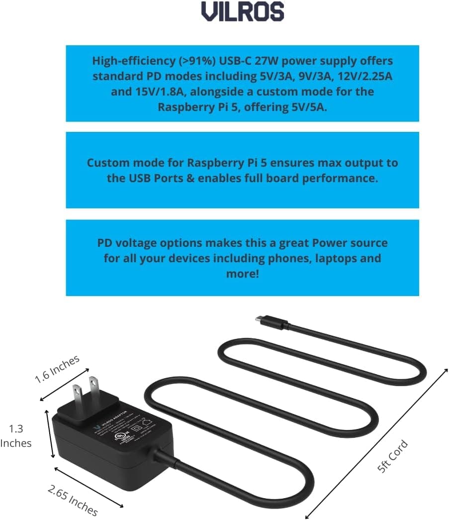 Vilros Raspberry Pi 5 Starter Kit MAX thumbnail 5