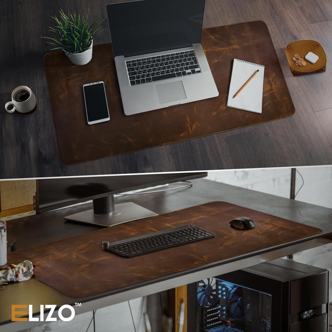 Elizo Real Leather Desk Mat Set (32x16) thumbnail 4