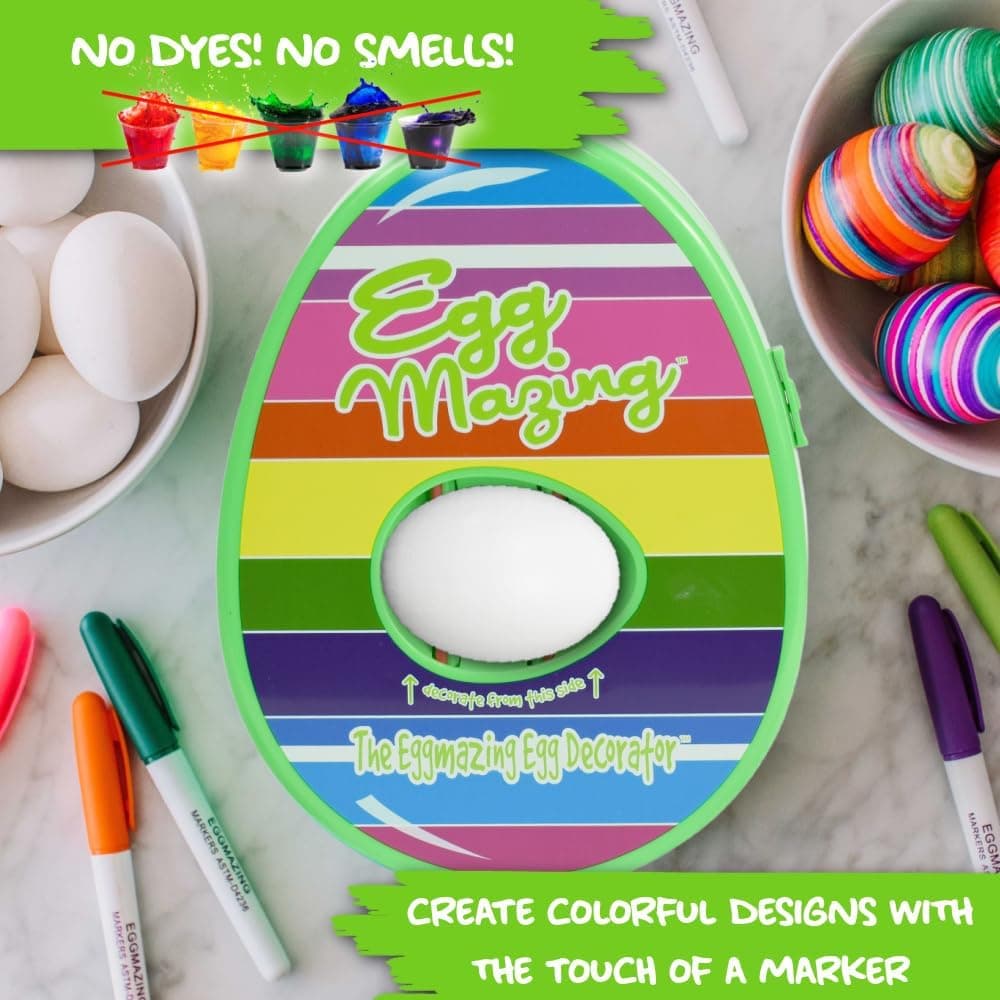 Eggmazing Egg Decorator Kit with Spinner and Markers thumbnail 3