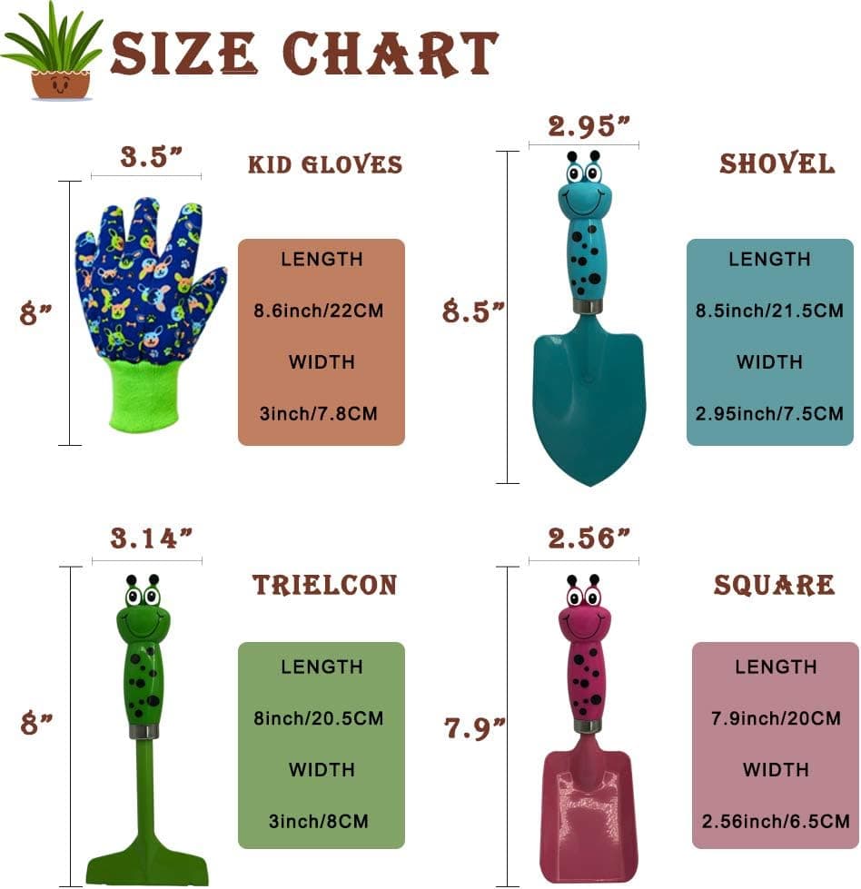 Kids Gardening Tools Gloves Set thumbnail 2