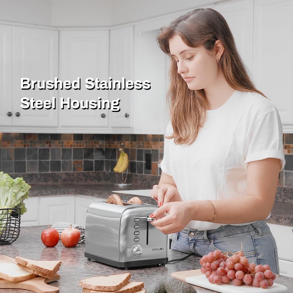 RAMJOY 2-Slice Extra Wide Toaster with 7 Shade Settings thumbnail 2
