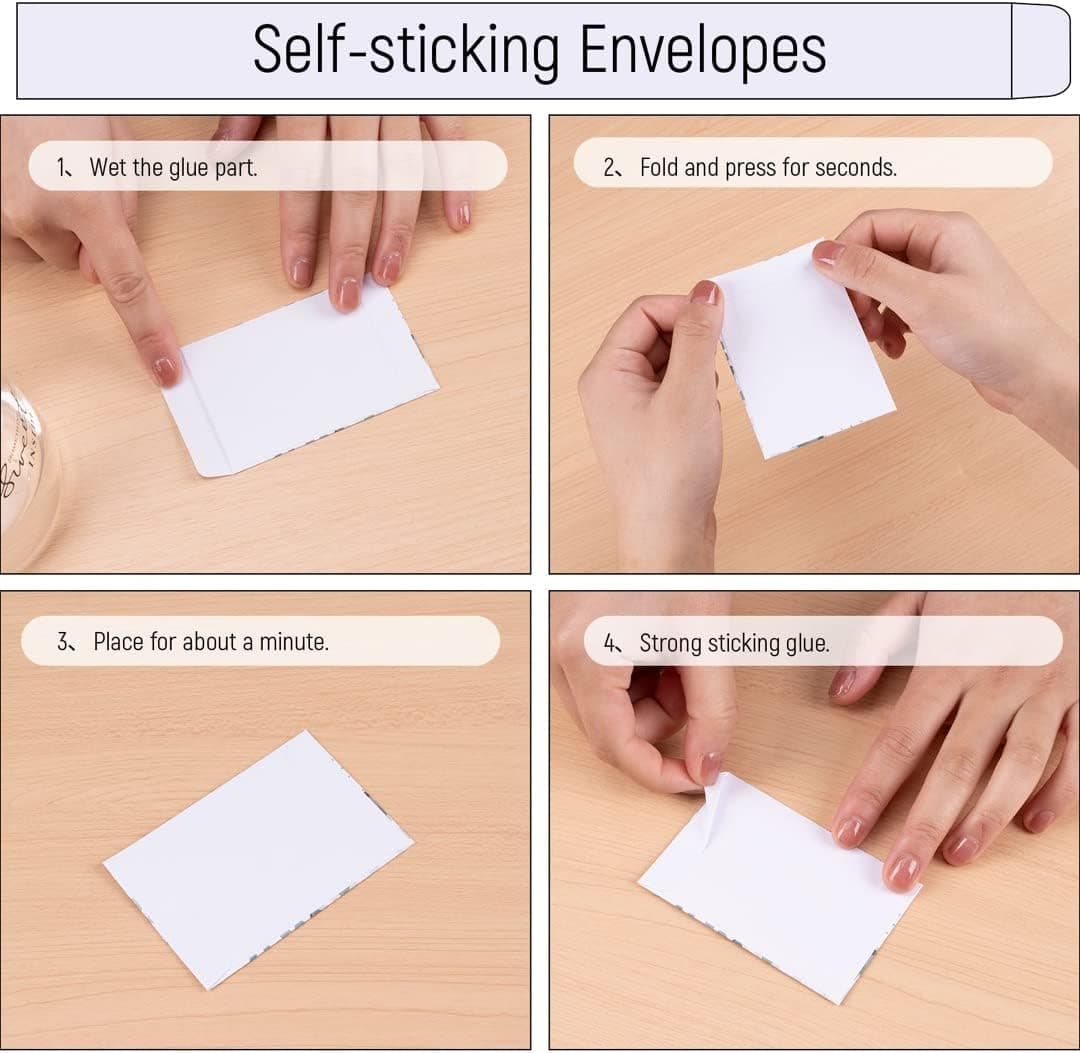 Whaline 200 Pack Wedding Favor Packets - Let Love Grow Self-Adhesive Envelopes thumbnail 4