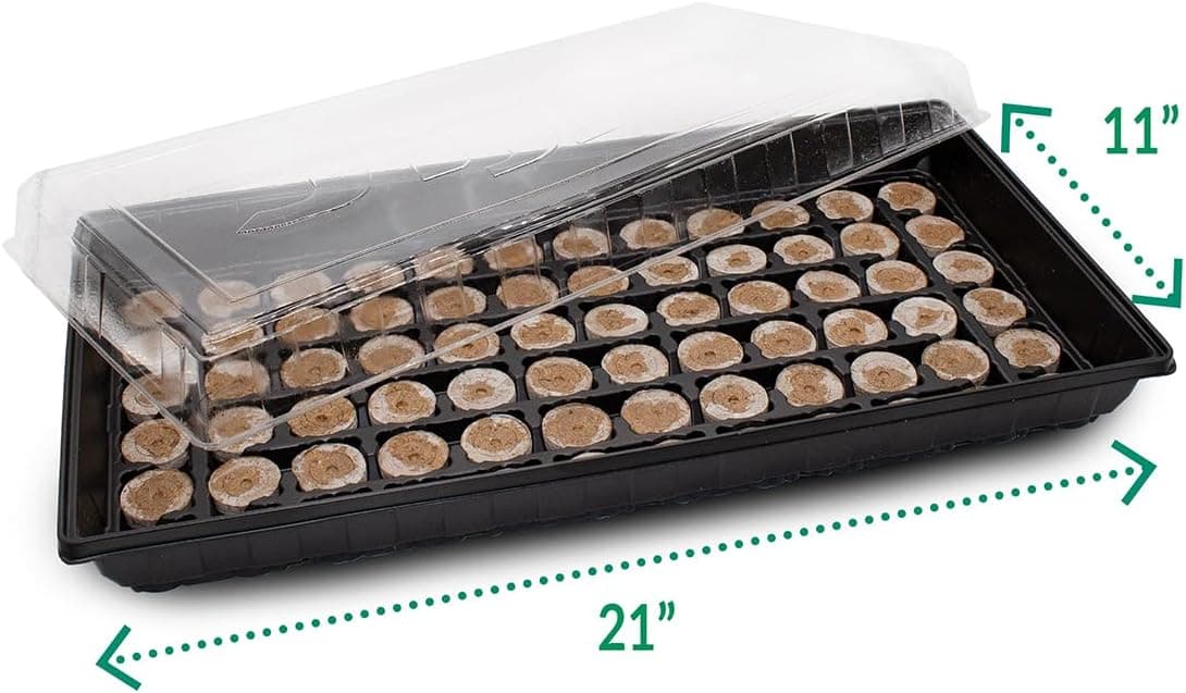 Ferry Morse Jiffy Seed Starting Greenhouse Tray Kit - 2 Pack with Peat Pellets and Plant Markers thumbnail 4