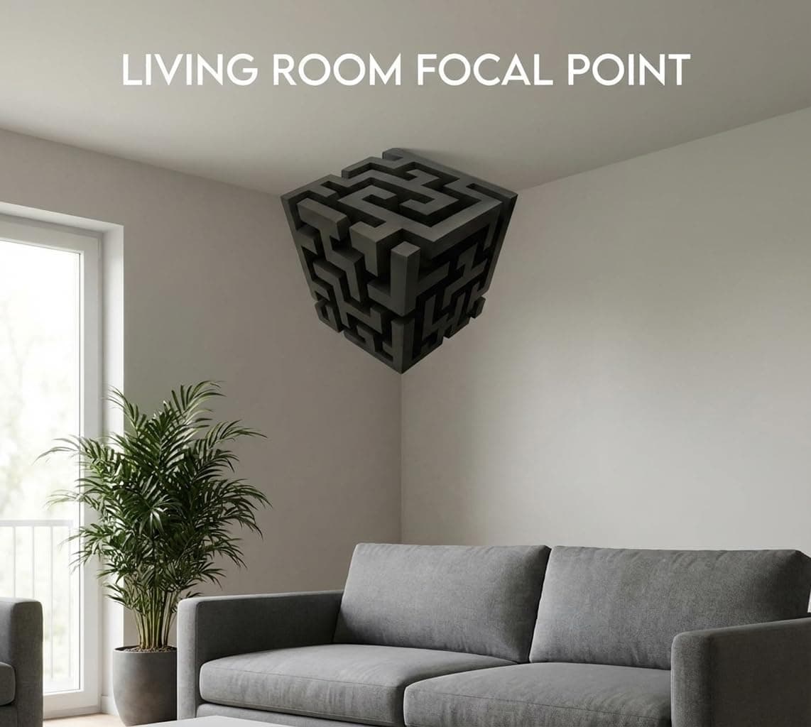 Impossible Corners - 3D Cube Maze Wall Art thumbnail 3