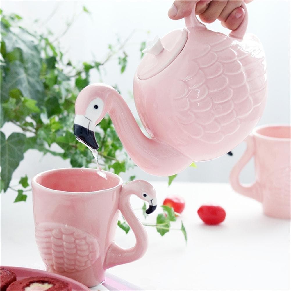 JointVictory Flamingo Coffee Mugs and Teapot Set thumbnail 5