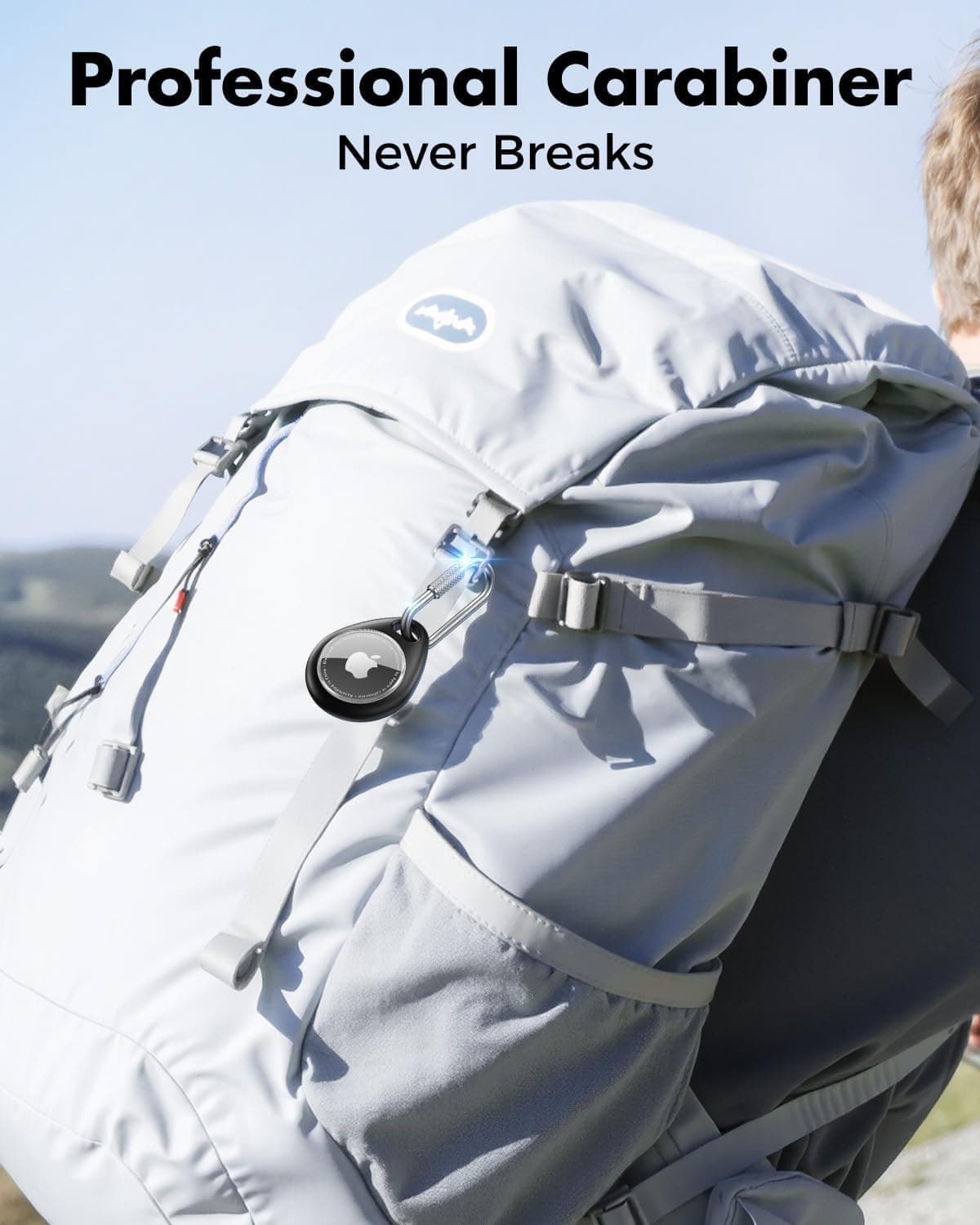 UNBREAKcable AirTag Holder 4-Pack with Carabiner thumbnail 2