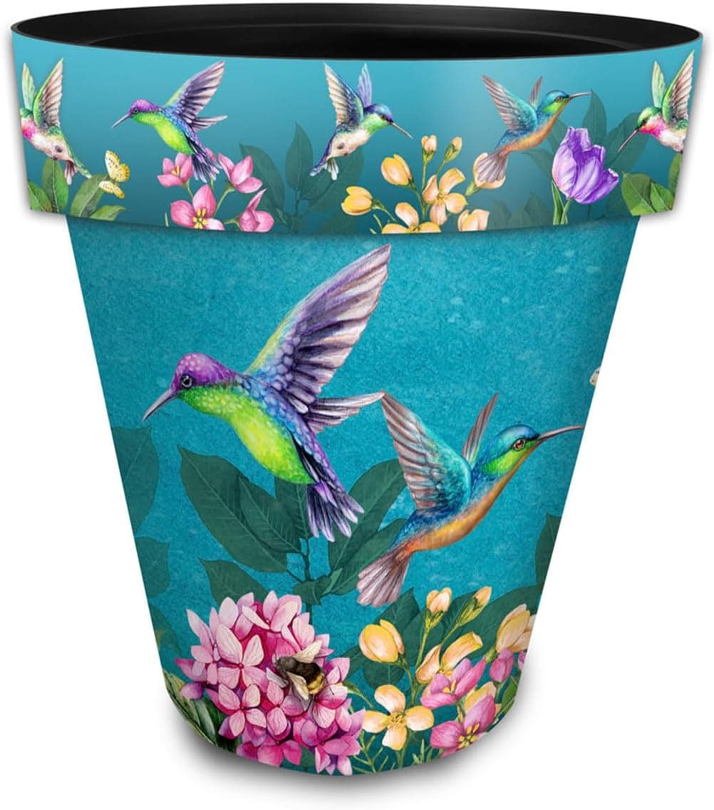 Briarwood Lane Springtime Hummingbirds Large Planter : Patio, Lawn &amp; Garden — Spring Gift Ideas gift idea