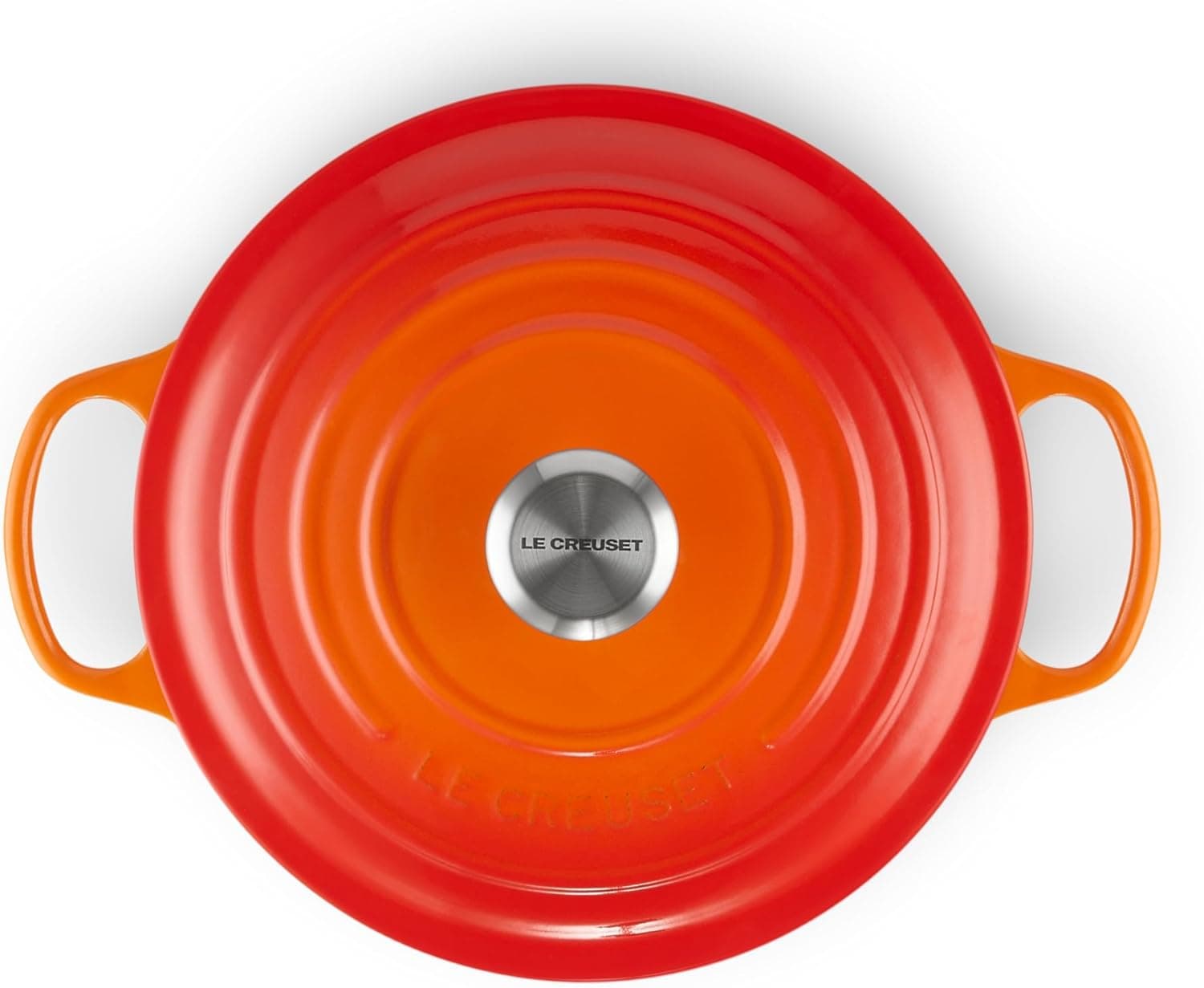 Le Creuset Enameled Cast Iron Signature Round Dutch Oven, 5.5 qt., Flame: Home &amp; Kitchen thumbnail 2