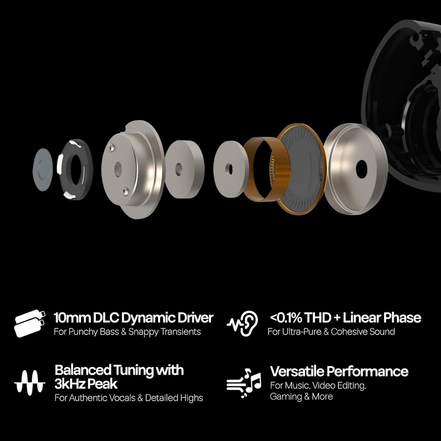 Linsoul Kiwi Ears Belle HiFi Wired Earbuds thumbnail 4