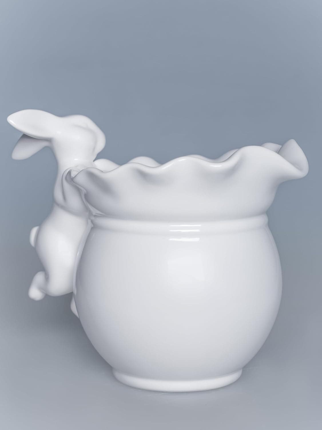 Dancing Rabbit Vase Planter - Ceramic Bunny Statue thumbnail 4