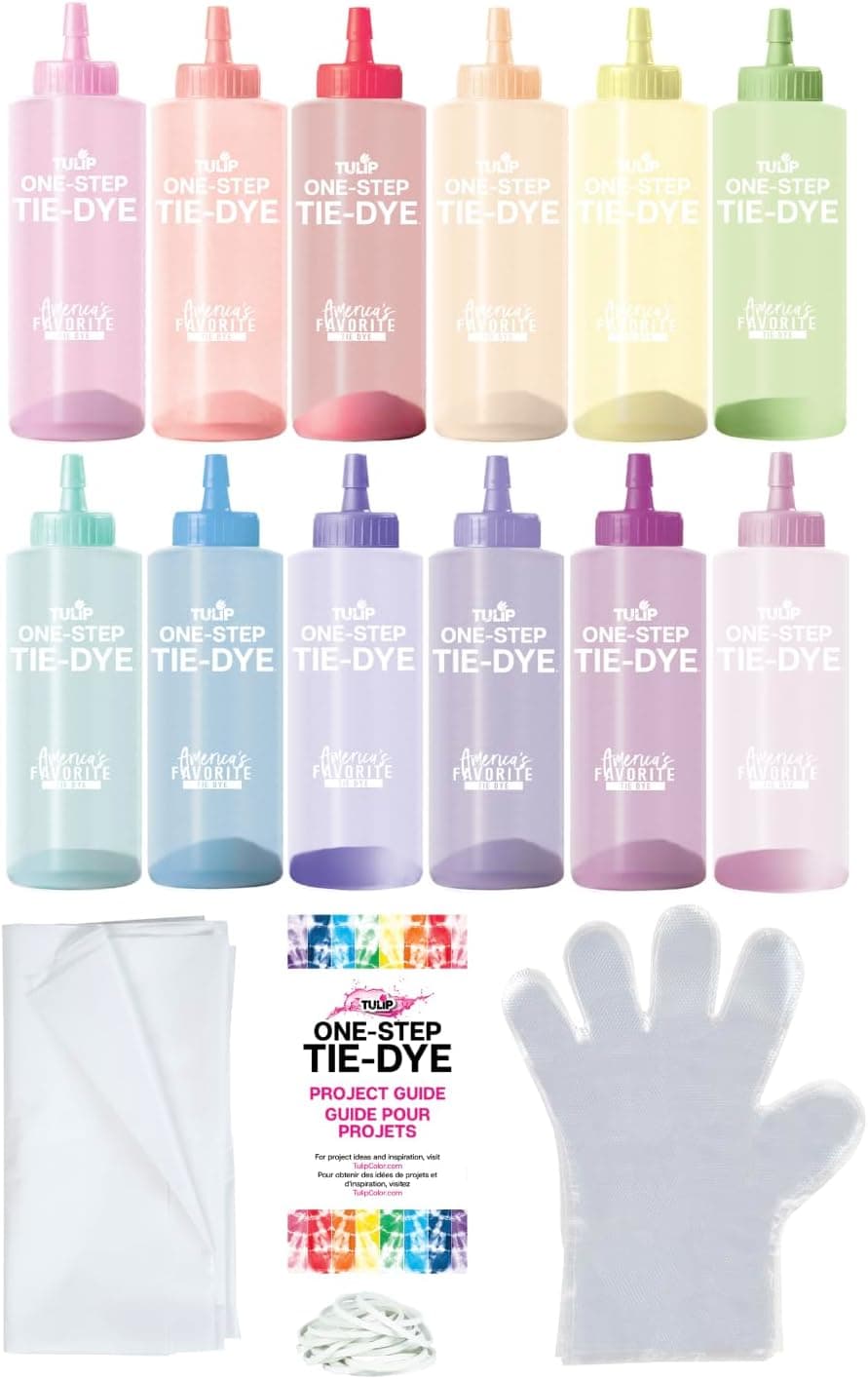 Tulip One-Step Tie-Dye Pastel Party Kit, Easy Large Group Activity, Permanent Designs for Fabric, 12 Colors : Arts, Crafts &amp; Sewing thumbnail 2