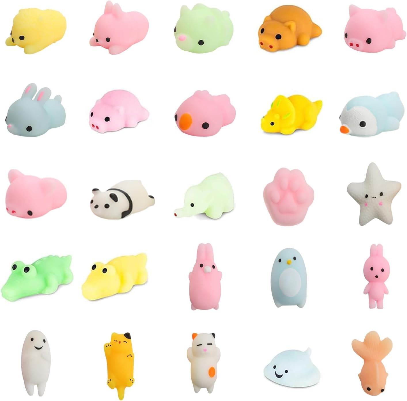 50 PCs Filled Easter Eggs with Mochi Squishy Toys, Squeeze Kawaii Animals Stress Relief Toys, Party Favors Classroom Prize Gift for Boys and Girls : Toys &amp; Games thumbnail 4
