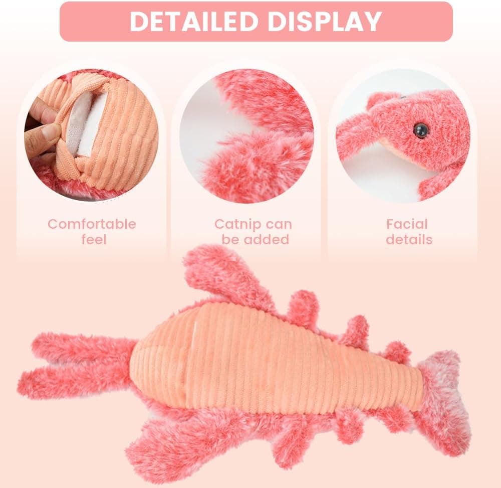 Poouty Interactive Plush Lobster Dog Toy thumbnail 2