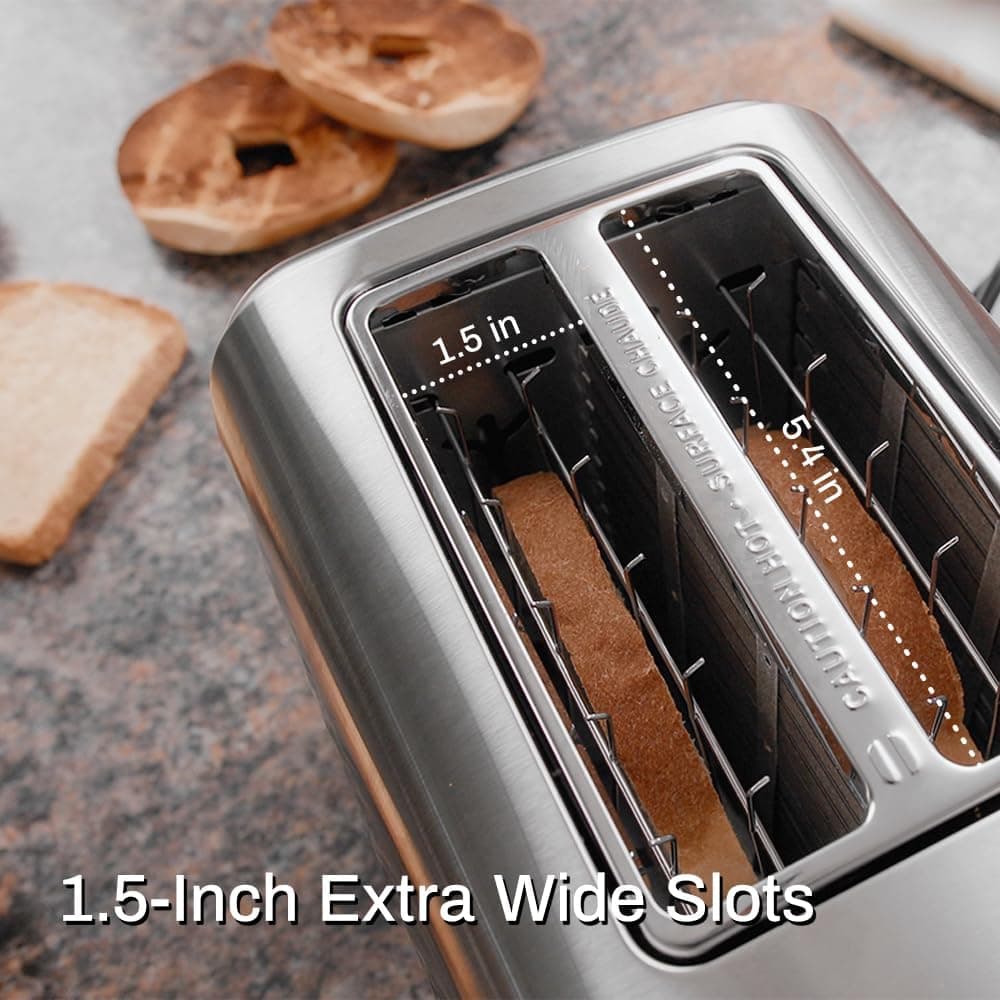 RAMJOY 2-Slice Extra Wide Toaster with 7 Shade Settings thumbnail 5