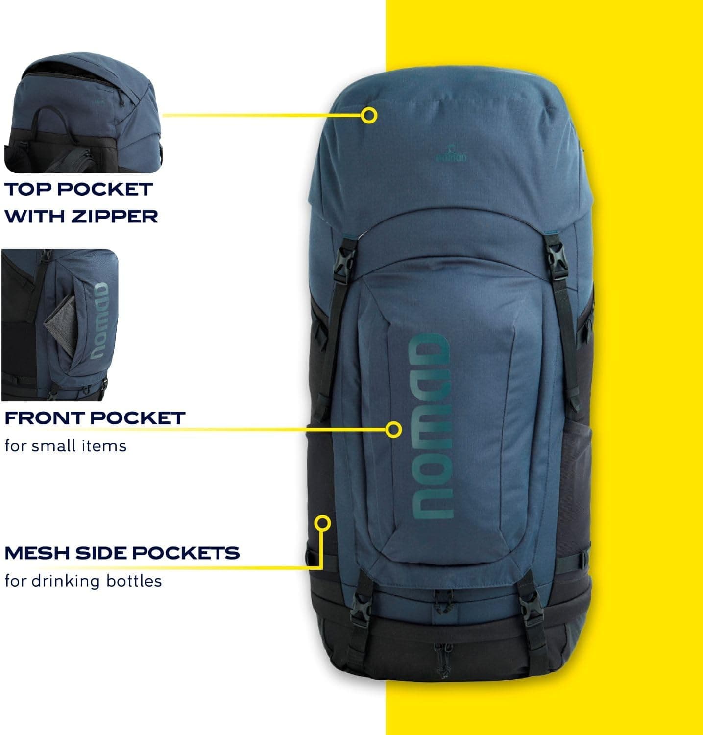 NOMAD Batura Backpack - Premium 70L Pack with Rain Cover thumbnail 3
