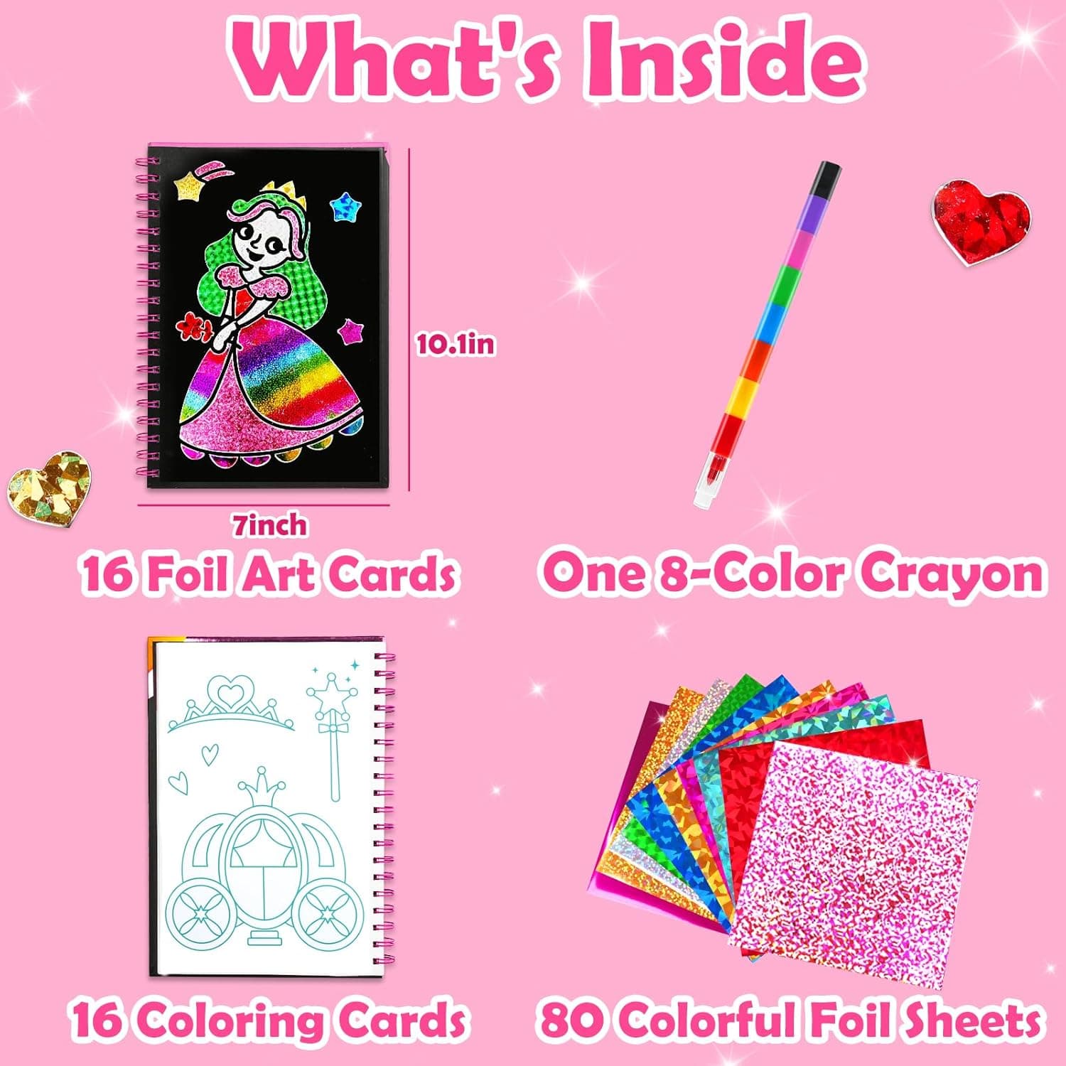FUNNYB&G Foil Art Crafts for Kids Ages 4-8 - Princess Edition thumbnail 5