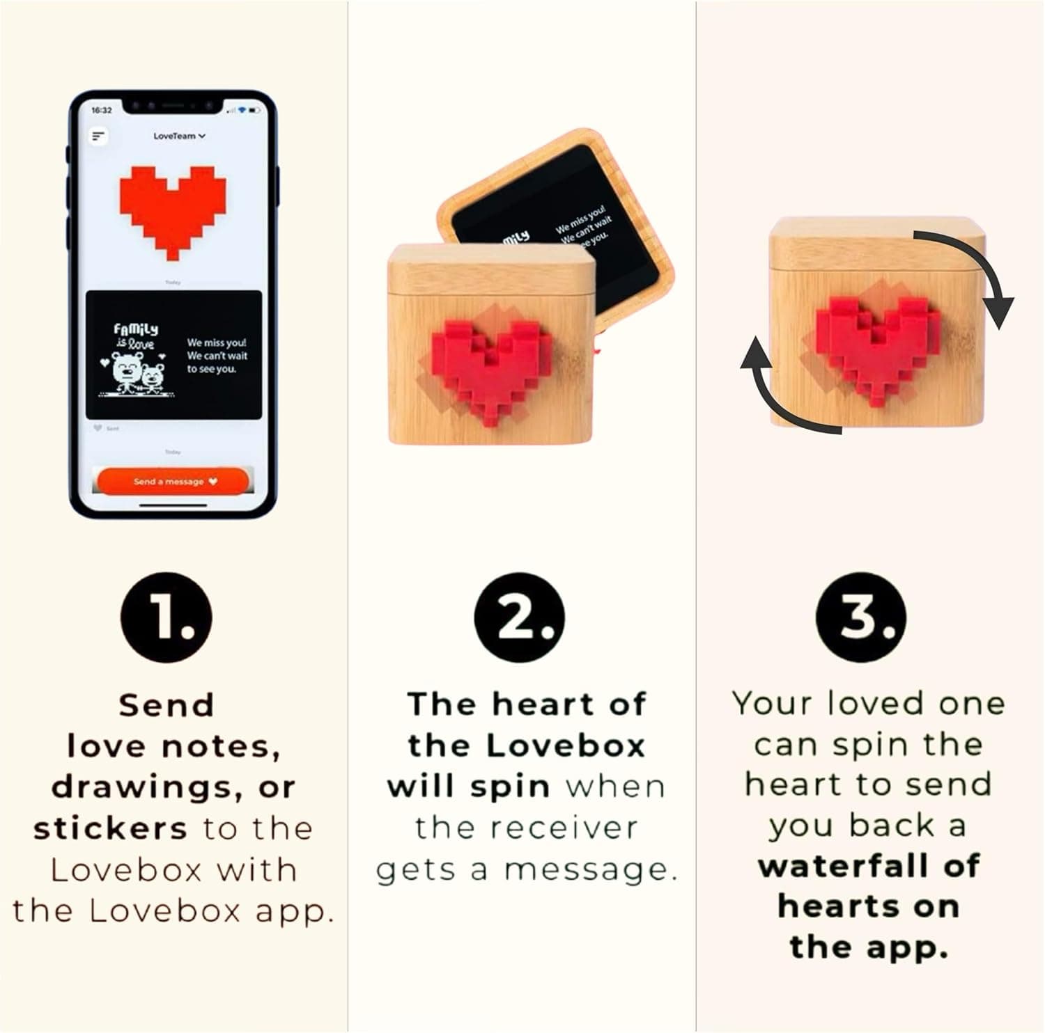 Lovebox Black & White Love Note Messenger thumbnail 2