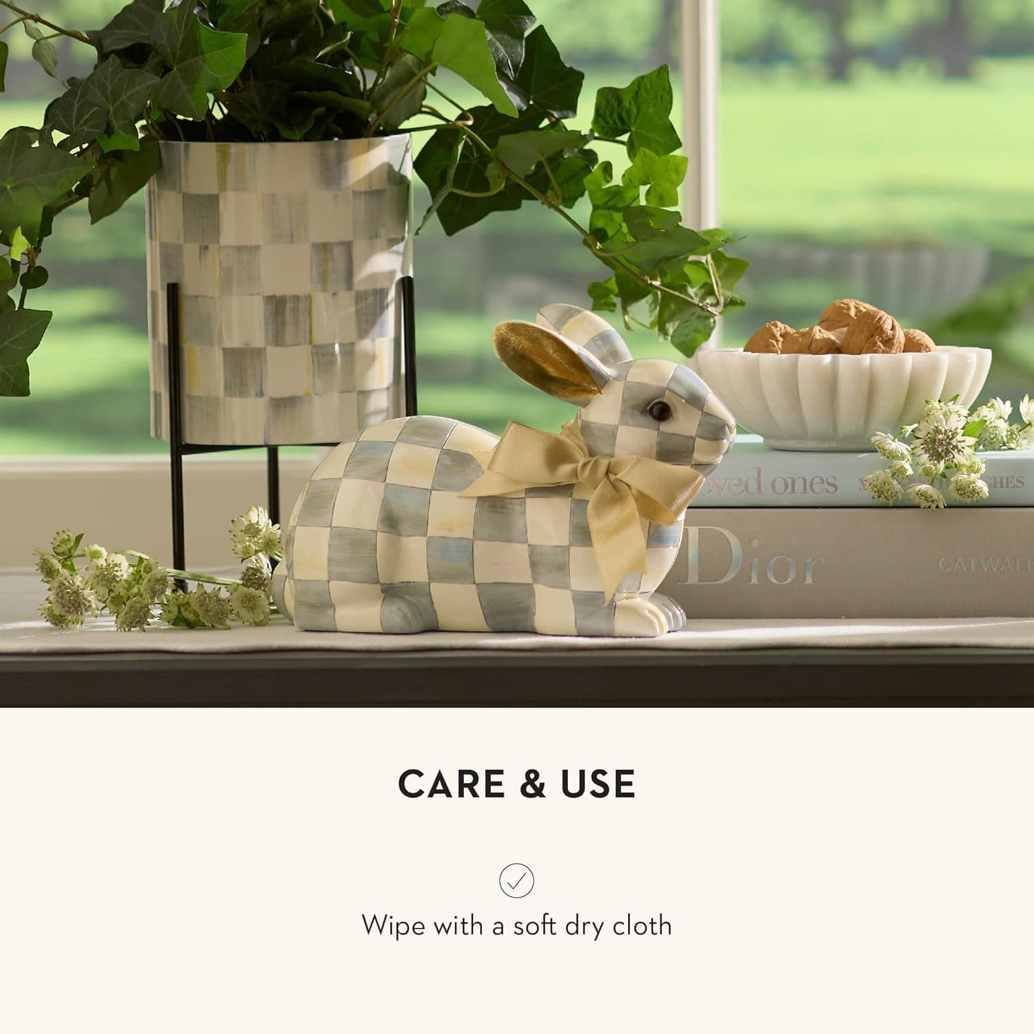 MACKENZIE-CHILDS Bunny Figurine - Sterling Check thumbnail 5