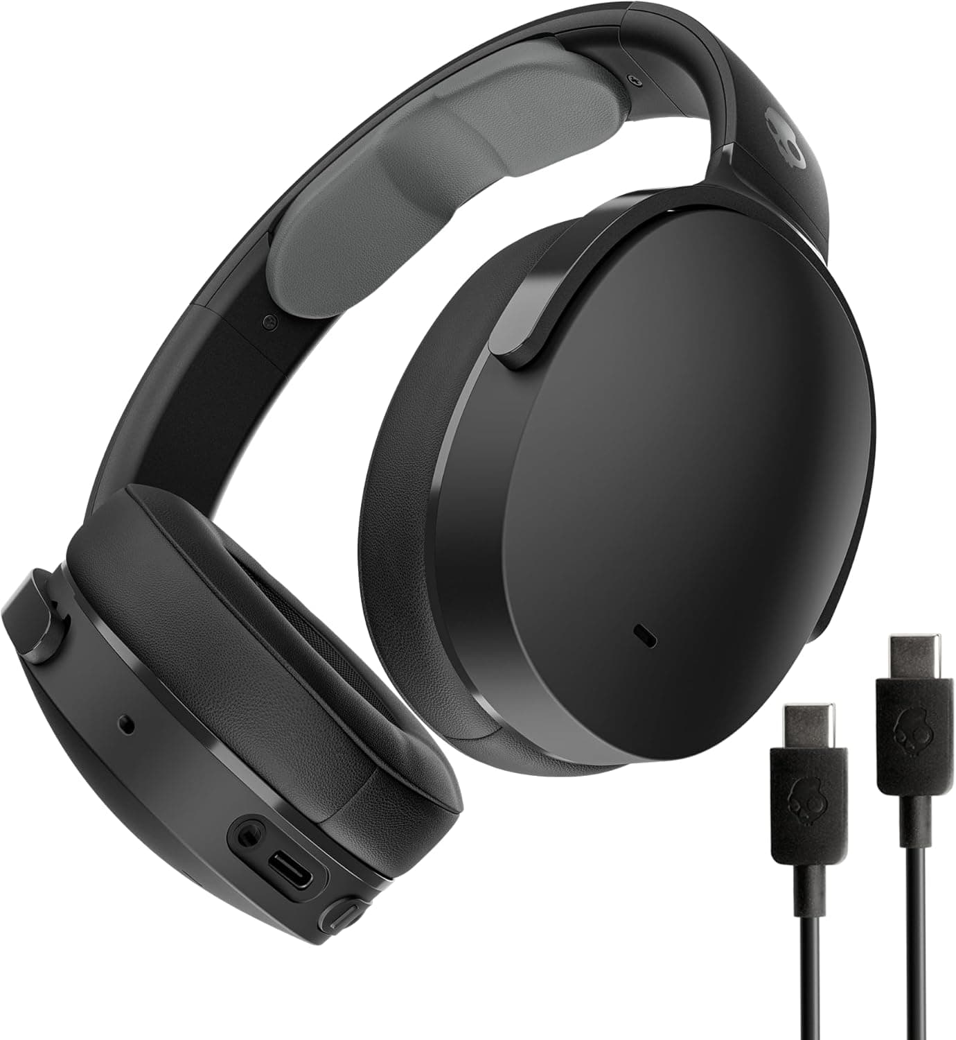 Skullcandy Hesh Evo Wireless Over-Ear Bluetooth Headphones with Extra USB-C Charging Cable, Noise Isolating, 36 Hours Battery, Foldable Lightweight Design, Microphone for iPhone Android - True Black : Electronics — Spring Gift Ideas gift idea