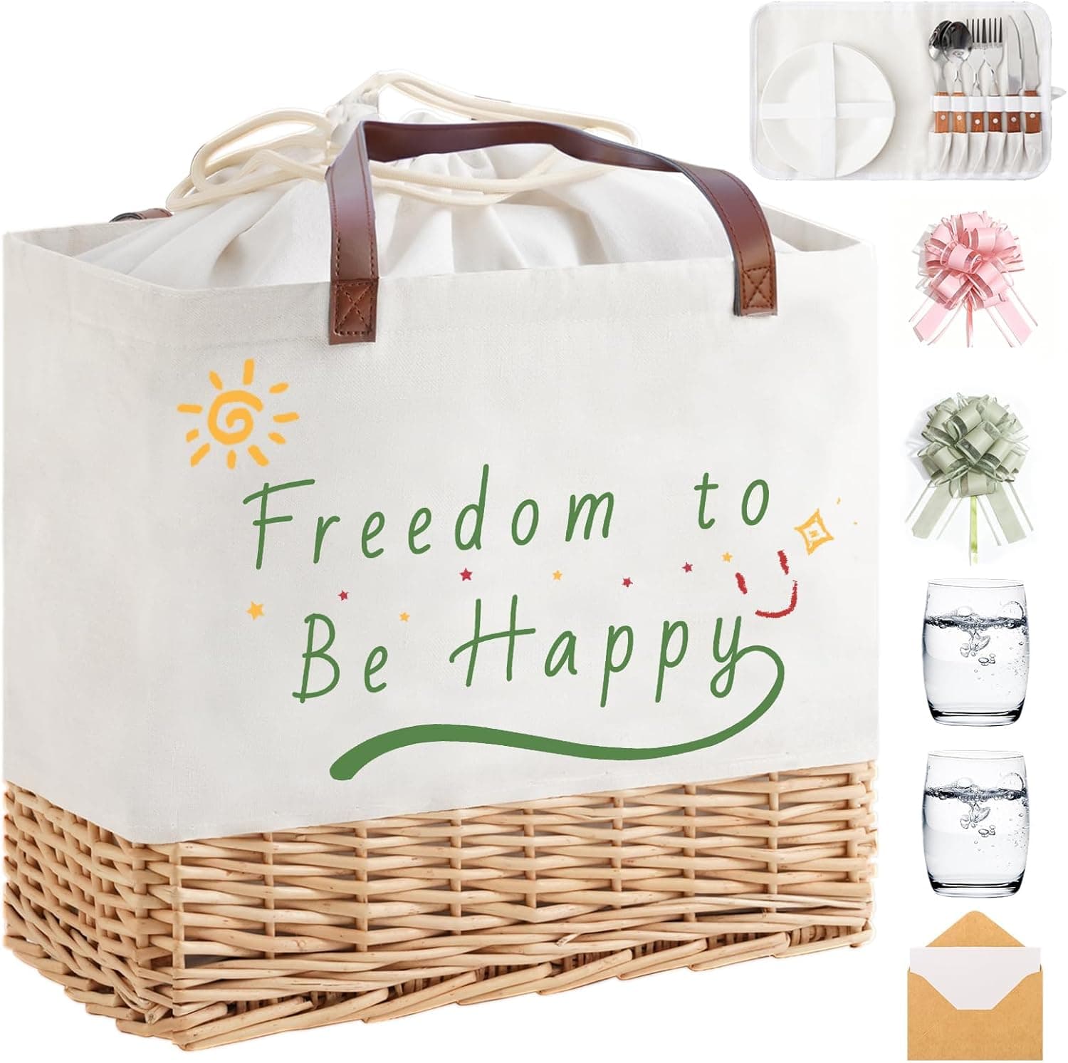 WeaveNove Wicker Picnic Basket for 2 — Spring Gift Ideas gift idea